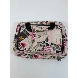Bang & Carsen Floral Hanging Toiletry Bag Pink Rose Travel Makeup Organizer Boho